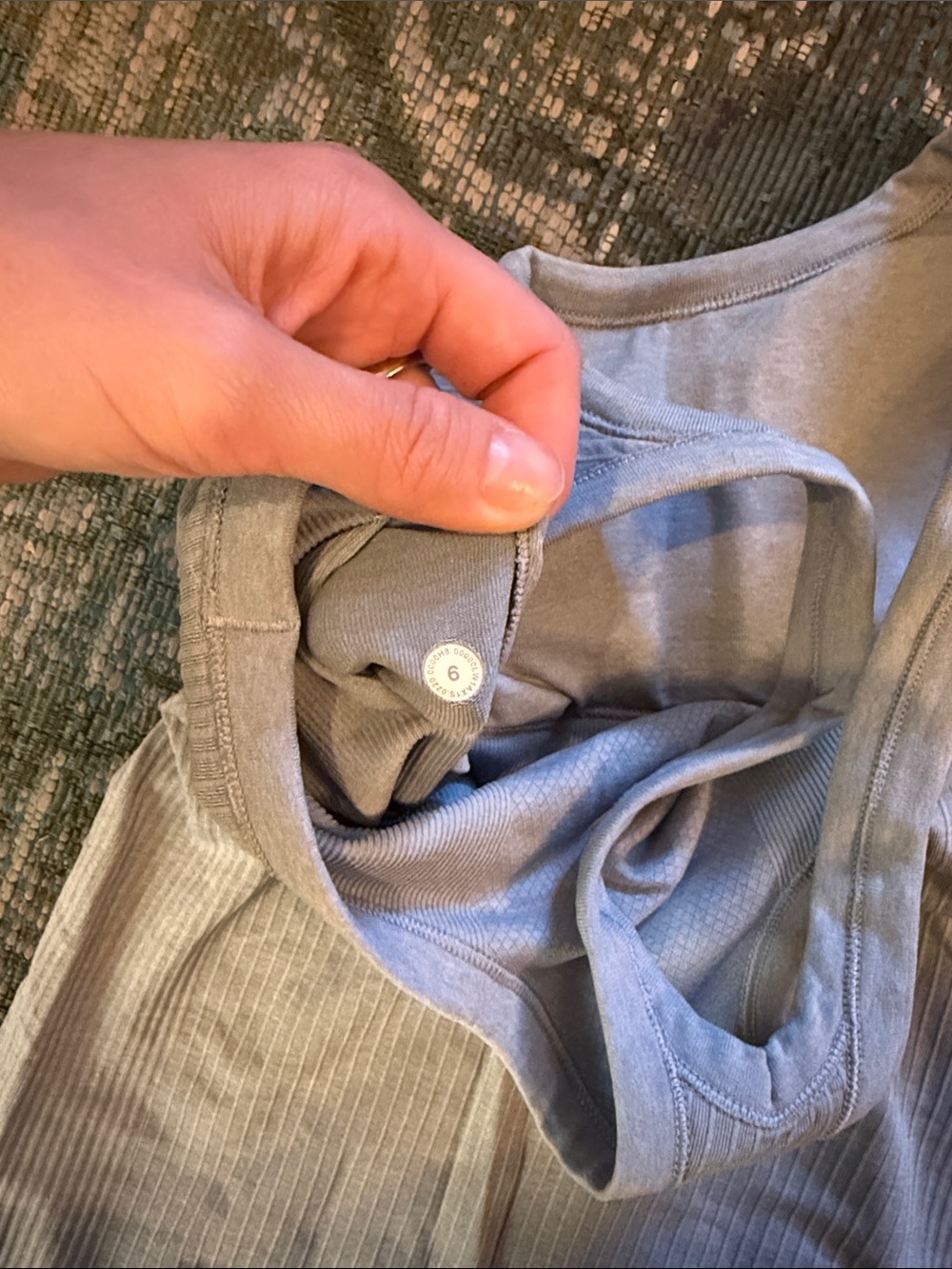 lululemon athletica Light blue Ribbed Racerback Tank - Picture 3 of 4